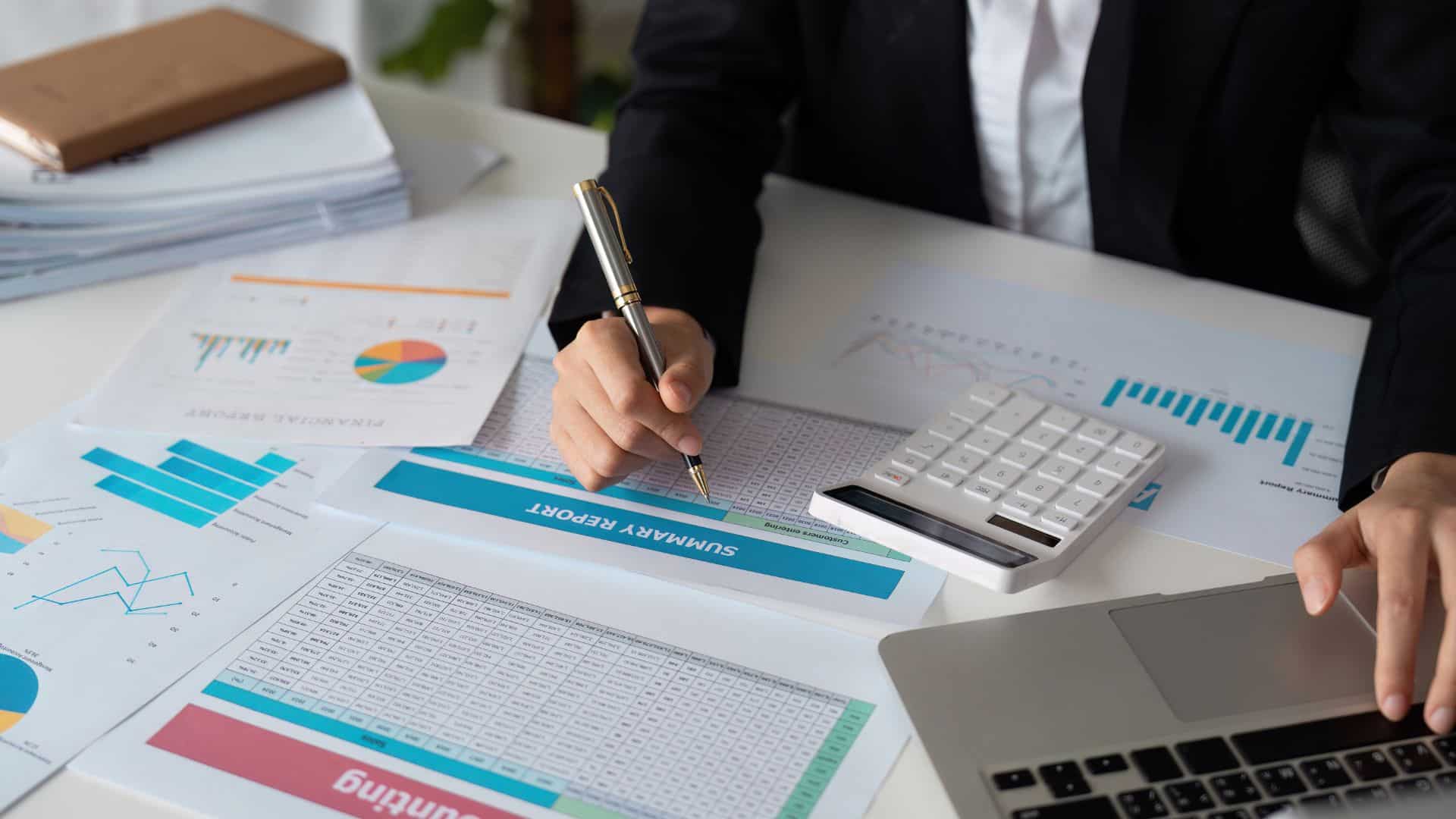 Financial summary report for rental property accounting
