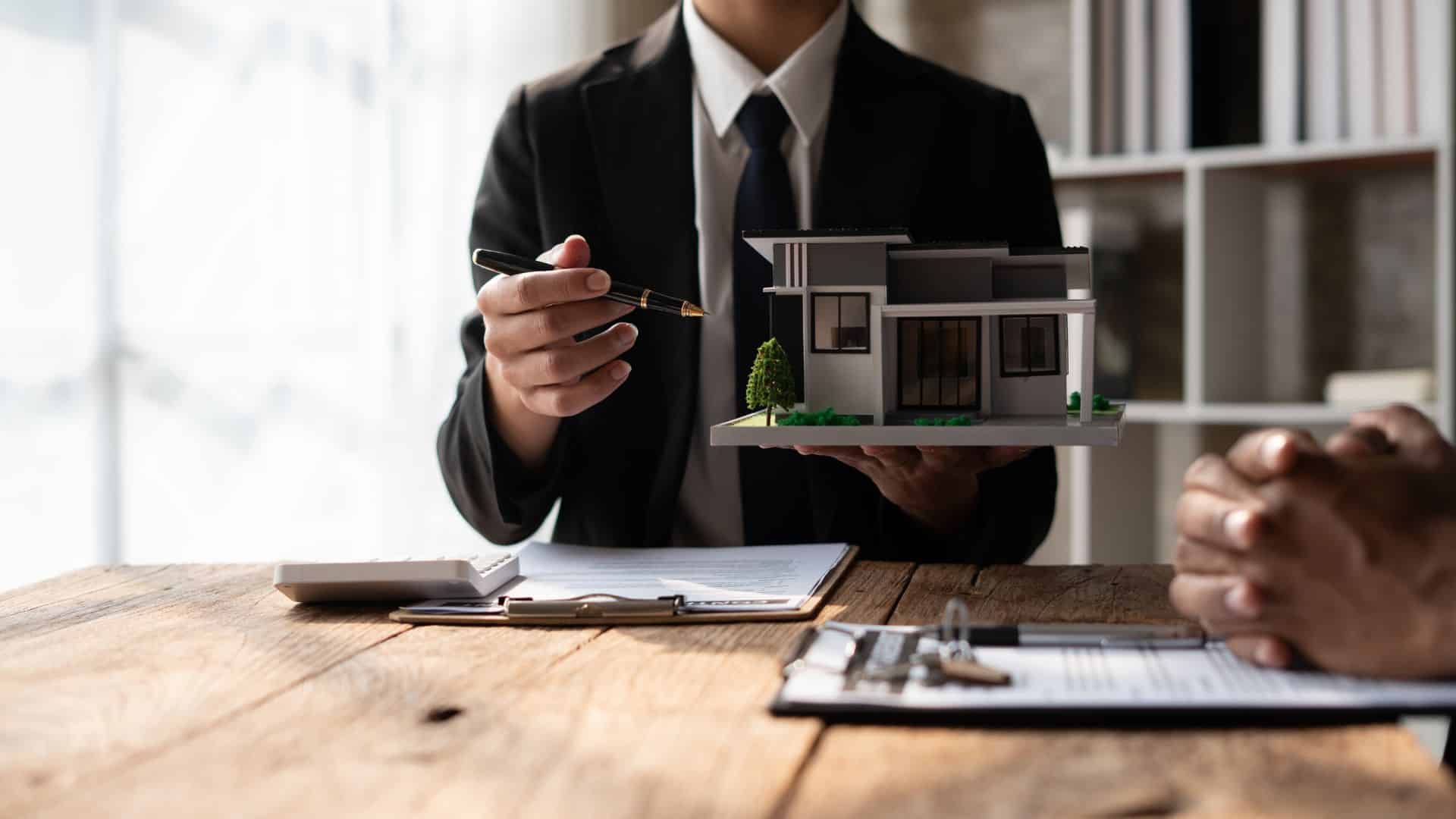 House model used during a Birmingham property management consultation